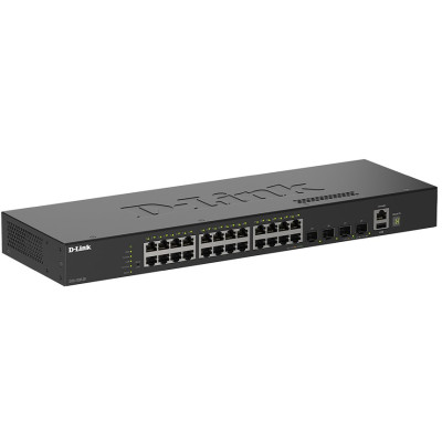 D-Link DGS-1530-28 28-Port L2 Stackable Managed fanless Switch, 24x Gigabit, 4x 10G SFP+ Ports, zero touch provisioning